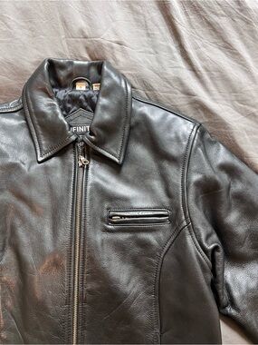 Women's Vintage genuine leather moto Jacket - size s